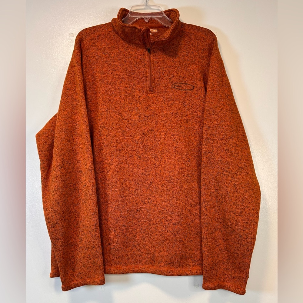 Realtree Burnt Orange Quarter Zip Pullover Sweater Long Sleeve‎ Men’s Size XL